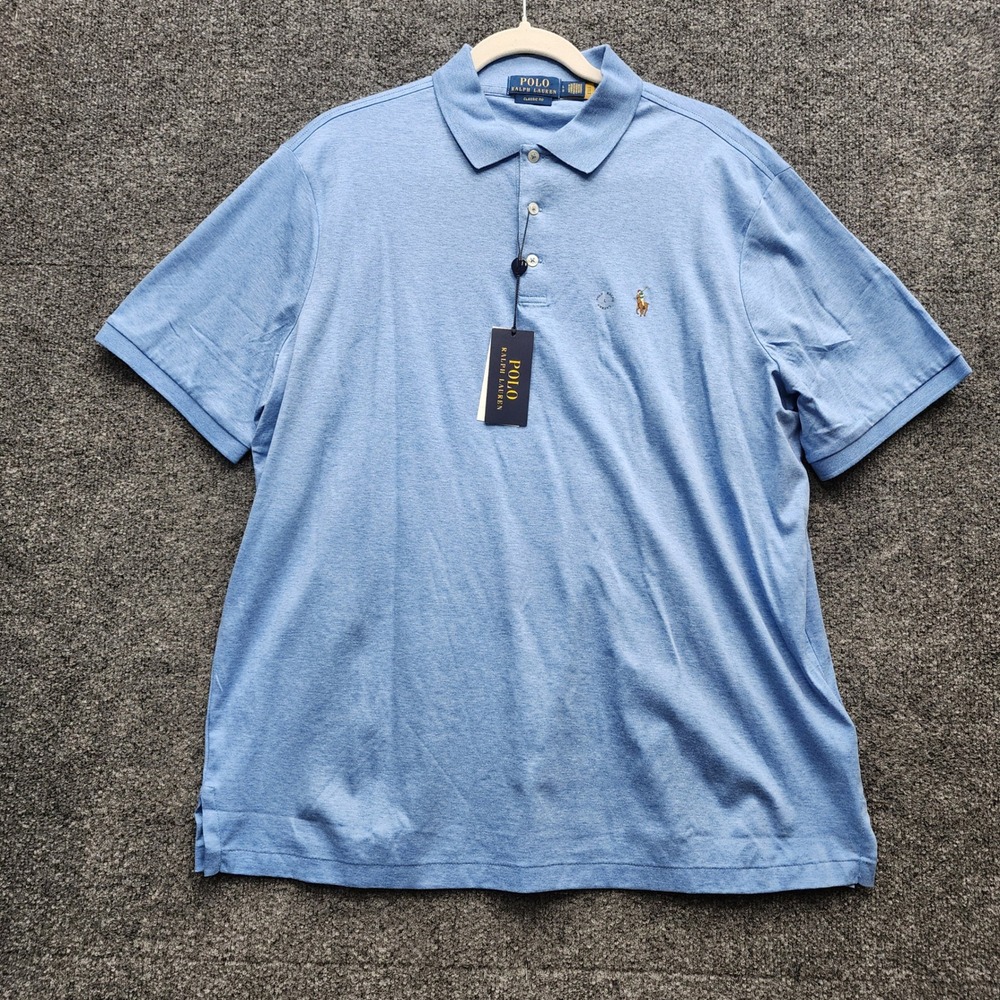 NWT Polo Ralph Lauren Classic Fit Mens Preppy Old Money Cotton Polo Shirt Large